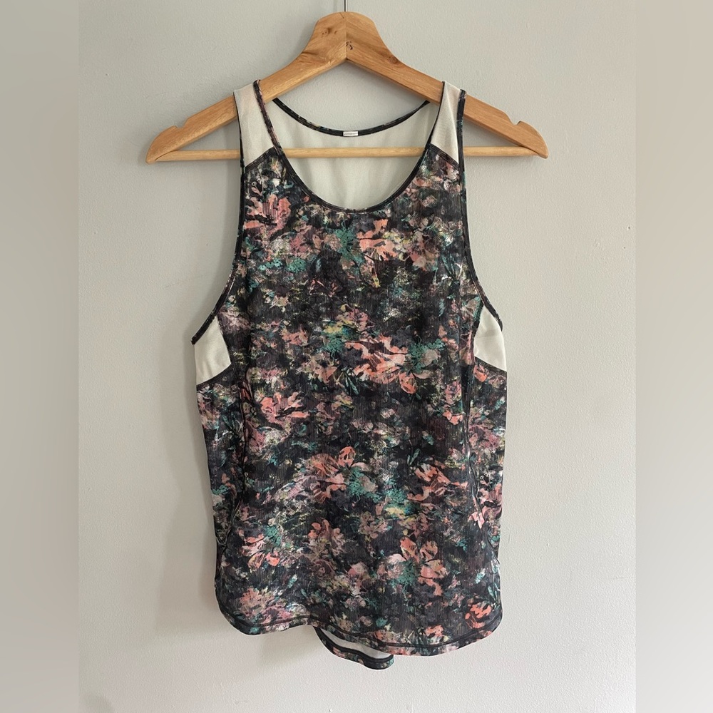 Lululemon Sculpt Tank II Dapple Dazed Multi Floral Mesh Racetrack